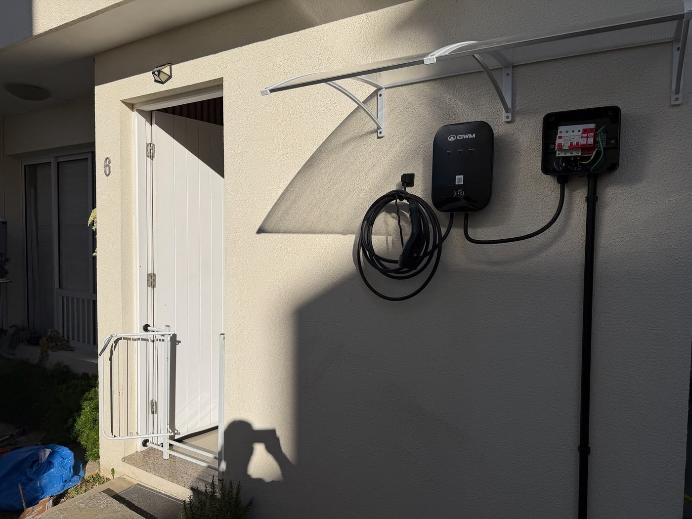 Wallbox em área externa coberta